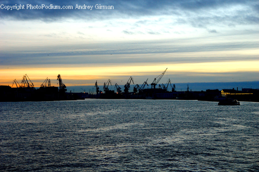 Ferry, Freighter, Ship, Tanker, Vessel, Dusk, Outdoors