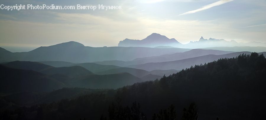 Mountain, Mountain Range, Outdoors, Dawn, Dusk, Sky, Sunrise