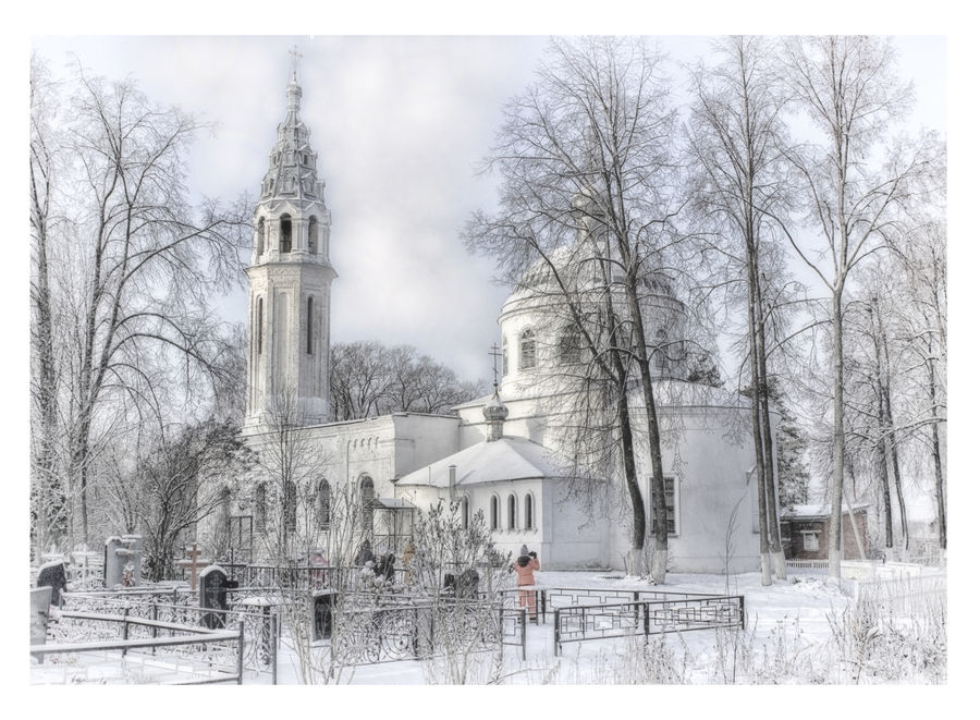 Drawing, Sketch, Ice, Outdoors, Snow, Architecture, Church