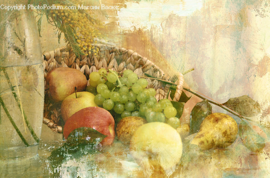 Fruit, Grapes, Rock