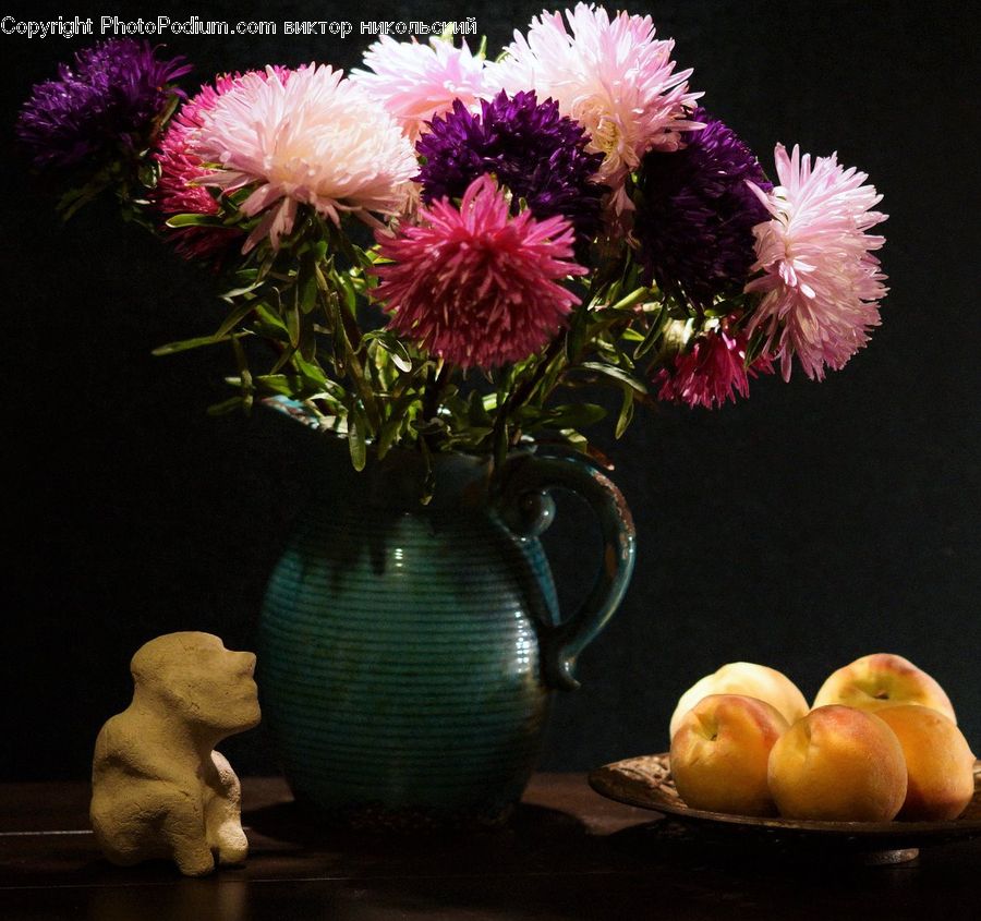 Glass, Goblet, Basket, Apple, Fruit, Flower, Flower Arrangement