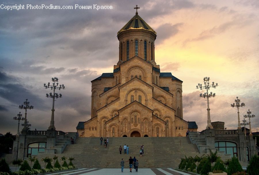 Architecture, Bell Tower, Clock Tower, Tower, Cross, Dome, Bush