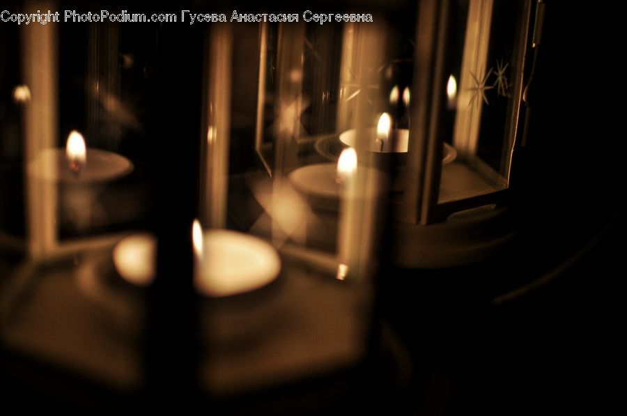 Candle, Corridor, Fire, Flame, Lighting, Hourglass