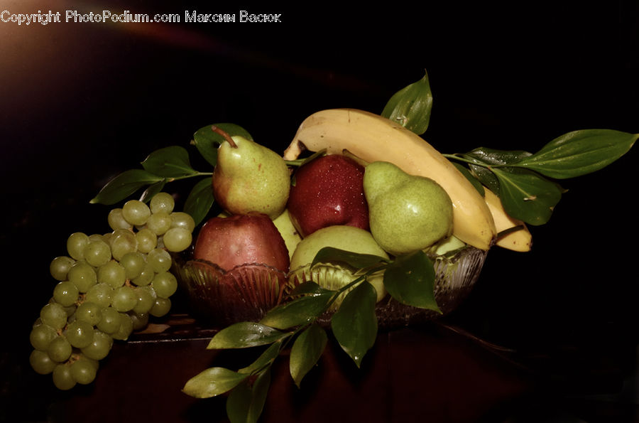 Fruit, Pear, Grapes, Apple, Produce, Radish, Vegetable