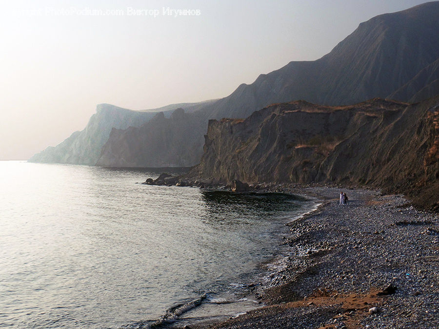 Cliff, Outdoors, Promontory, Coast, Sea, Water, Beach