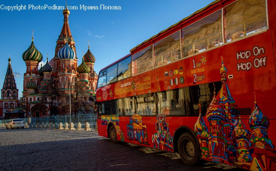 Bus, Double Decker Bus, Vehicle, Architecture, Cathedral, Church, Worship