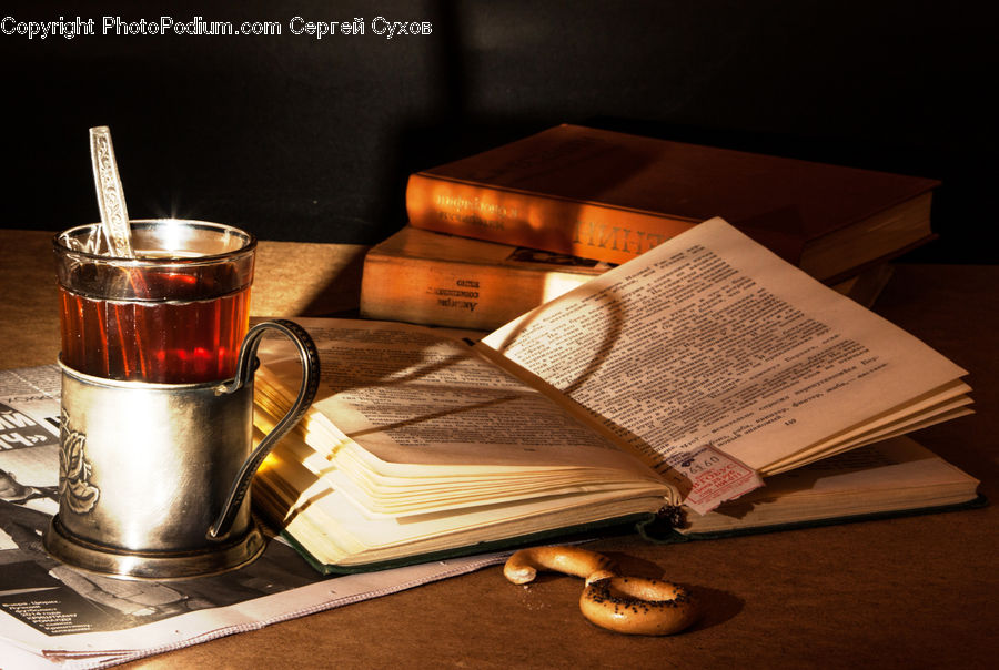 Cup, Coffee Cup, Book, Text, Porcelain, Saucer, Diary