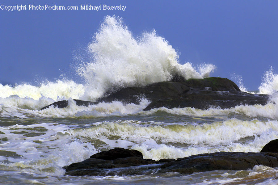 Outdoors, Sea, Sea Waves, Water, Coast, Beach