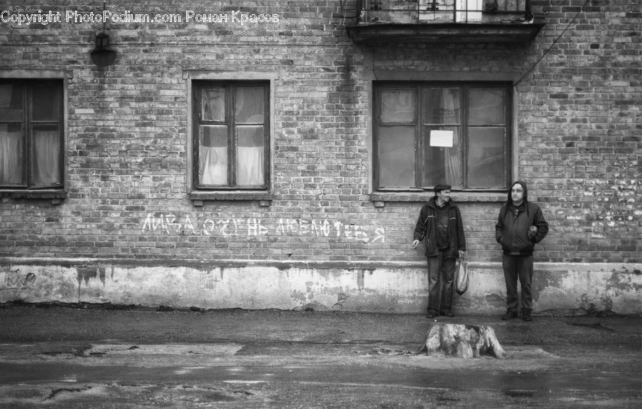 People, Person, Human, Brick, Worker, Man, Window