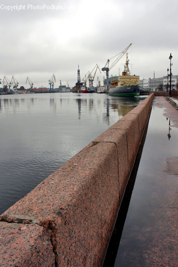 Constriction Crane, Dock, Port, Waterfront, Boardwalk, Deck, Path