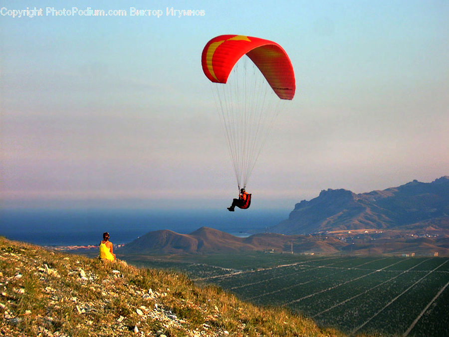 Adventure, Flight, Gliding, Hiking, Leisure Activities, Outdoors, Parachute
