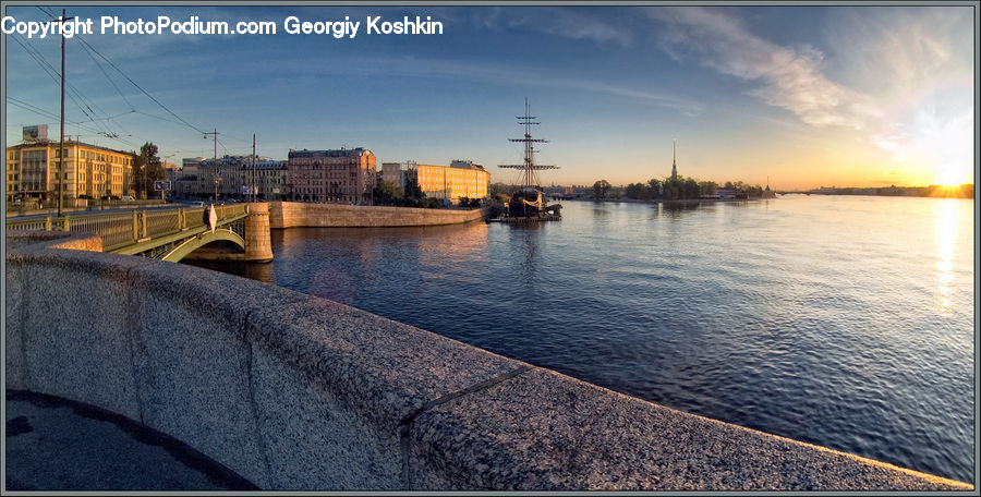 Building, Office Building, Canal, Outdoors, River, Water, Bridge
