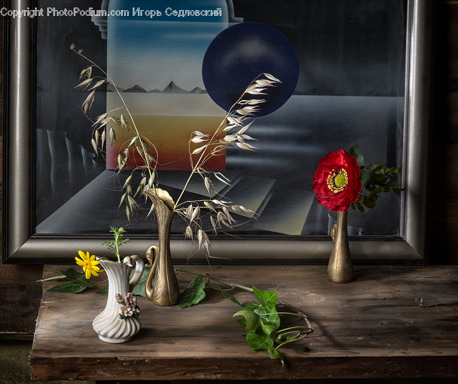 Ivy, Plant, Vine, Glass, Goblet, Flower Arrangement, Ikebana