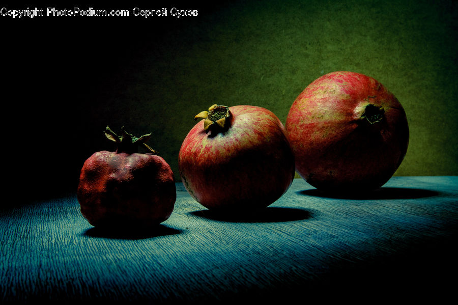 Fruit, Pomegranate, Apple, Peach