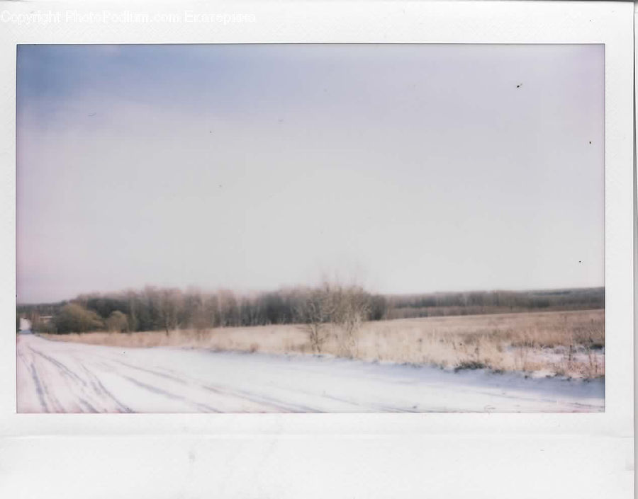 Ice, Outdoors, Snow, Dirt Road, Gravel, Road