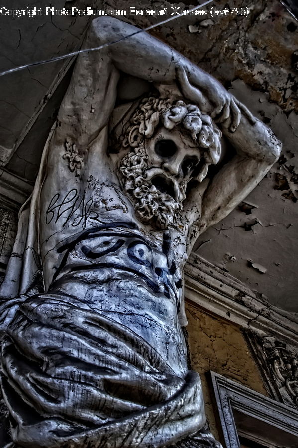 Art, Gargoyle, Statue, Sculpture, Head, Portrait