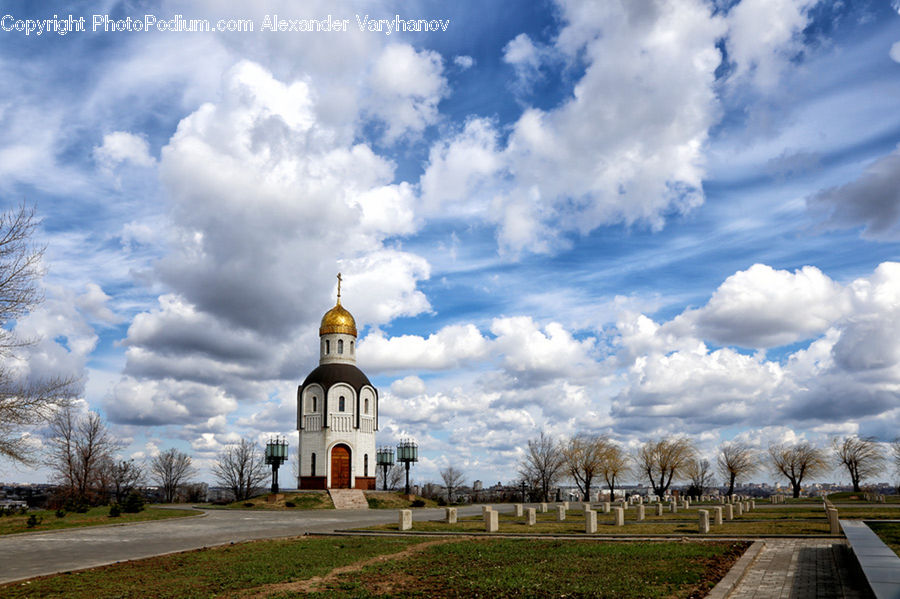 Architecture, Bell Tower, Clock Tower, Tower, Plant, Tree, Cloud
