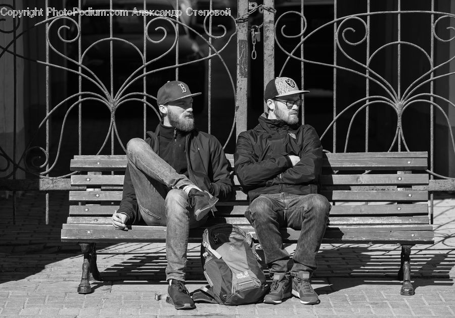 People, Person, Human, Bench, Hardhat, Hat, Helmet