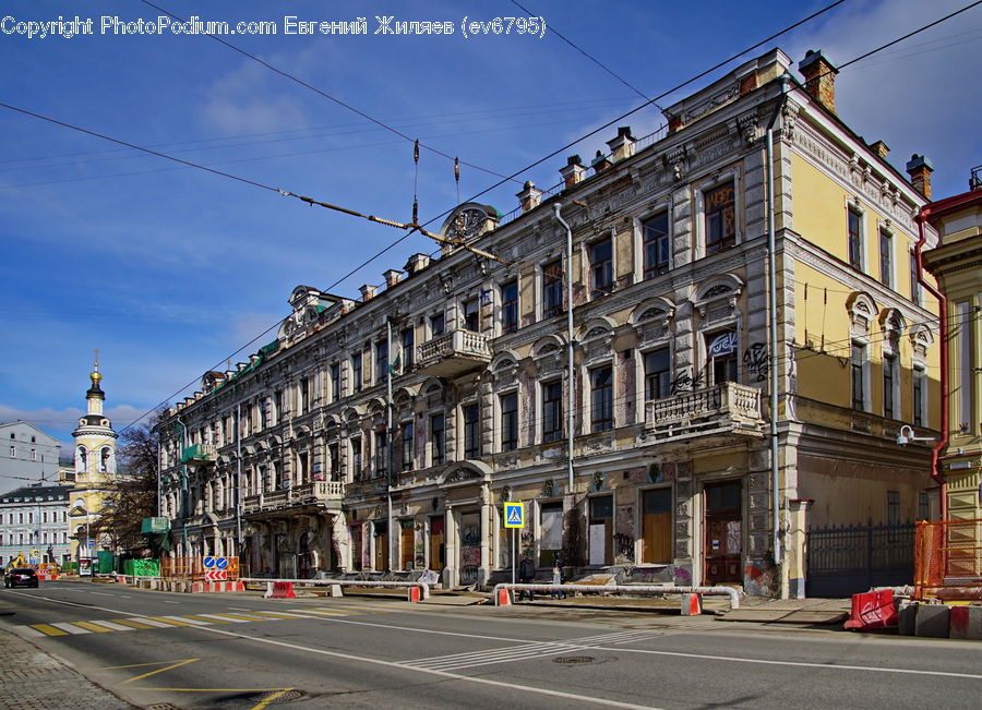 Intersection, Road, Building, Street, Town, City, Downtown