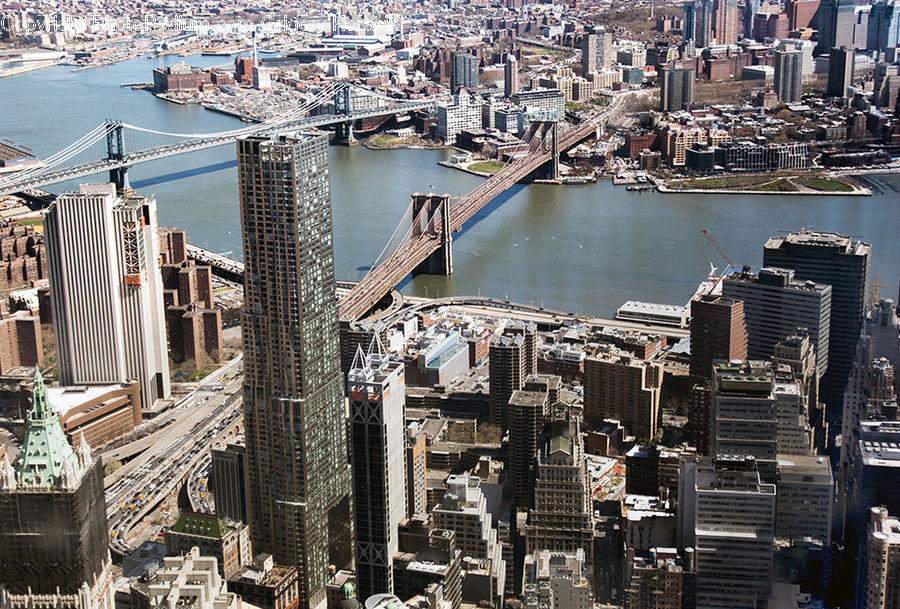 Aerial View, City, Downtown, Demolition, Building, High Rise, Metropolis