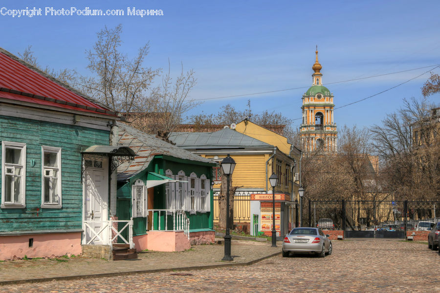 Building, Downtown, Town, Housing