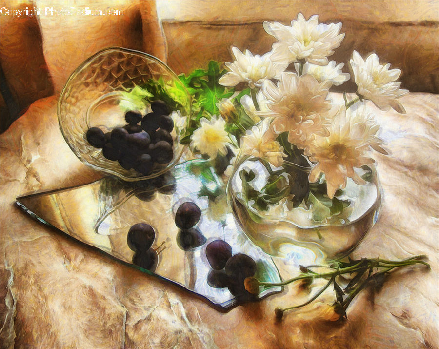 Art, Painting, Modern Art, Flower, Flower Arrangement, Flower Bouquet, Fruit