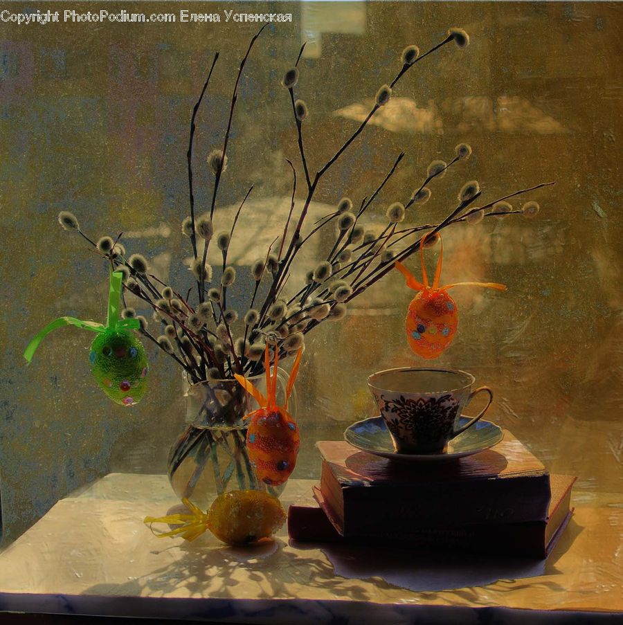 Plant, Potted Plant, Glass, Goblet, Flower Arrangement, Ikebana, Vase