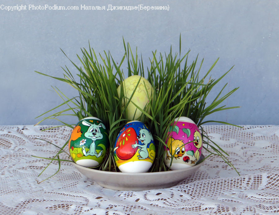 Easter Egg, Egg, Flower Arrangement, Ikebana, Plant, Potted Plant, Vase