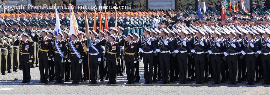 Marching, Parade, Team, Troop, Military, Military Uniform, Soldier