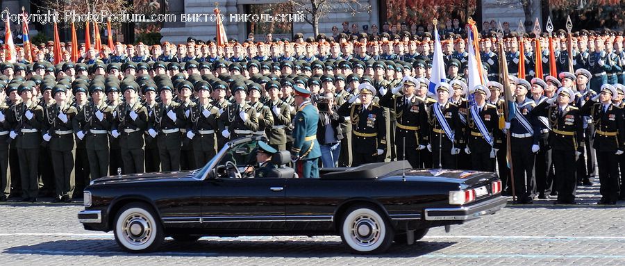 Team, Troop, Automobile, Car, Vehicle, Marching, Parade