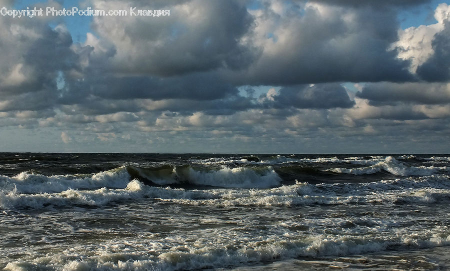 Outdoors, Sea, Sea Waves, Water, Azure Sky, Cloud, Sky