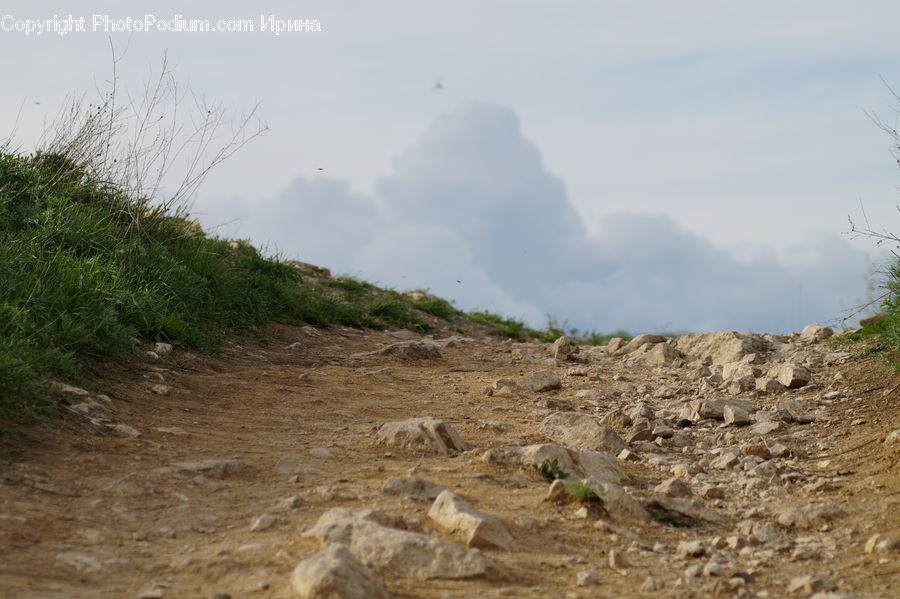 Landslide, Dirt Road, Gravel, Road, Ground, Soil, Rock