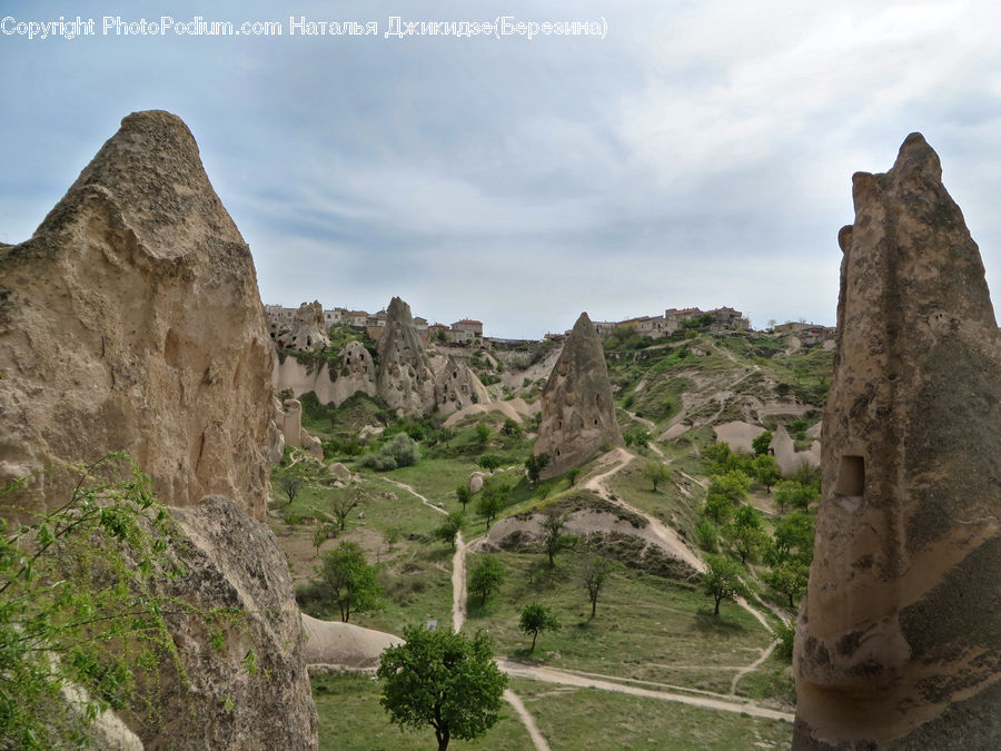 Ruins, Cliff, Outdoors, Castle, Fort, Rock, Bush