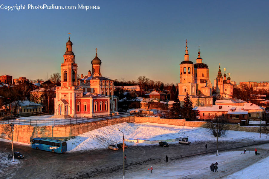 Architecture, Cathedral, Church, Worship, Ice, Outdoors, Snow