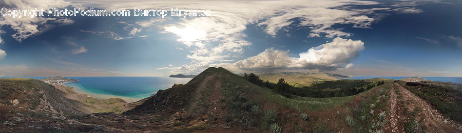 Azure Sky, Cloud, Outdoors, Sky, Crest, Mountain, Mountain Range