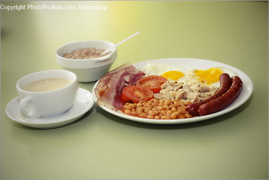 Breakfast, Food, Meal, Bowl, Dish, Plate