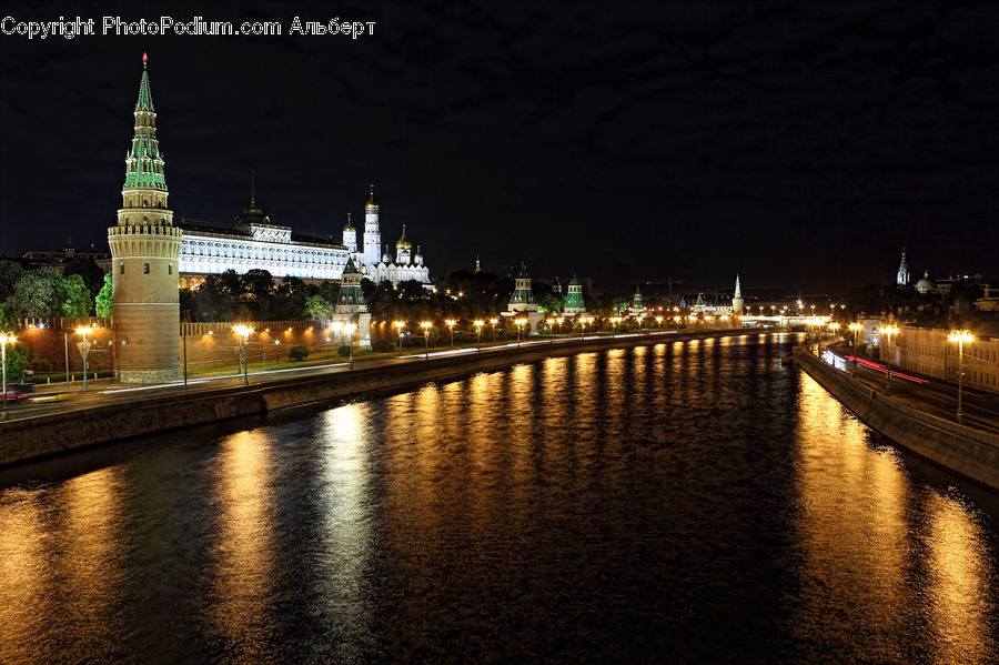 City, Downtown, Boardwalk, Deck, Path, Sidewalk, Walkway