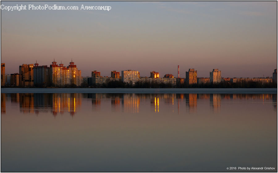 City, Downtown, Metropolis, Urban, Shelf, Dawn, Dusk