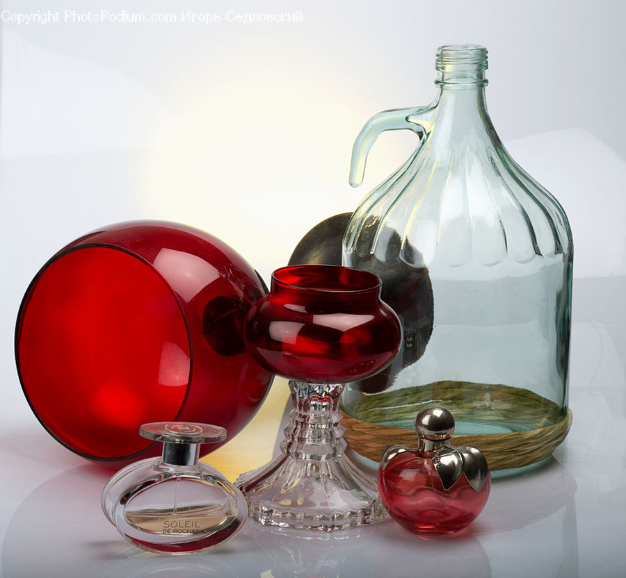Bottle, Perfume, Glass, Goblet, Pot, Pottery