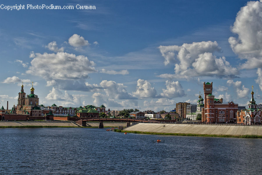 Cloud, Cumulus, Sky, Parliament, Ferry, Freighter, Ship
