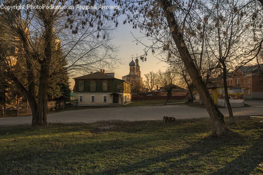 Yard, Building, Housing, Villa, Downtown, Town, Architecture
