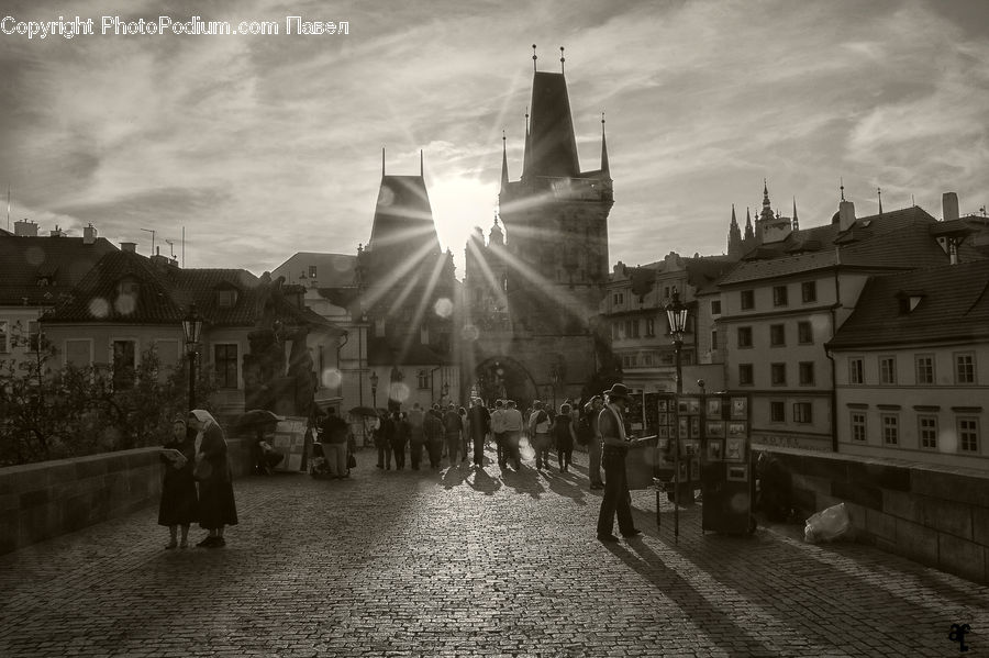 Architecture, Castle, Fort, Crowd, City, Downtown, Urban