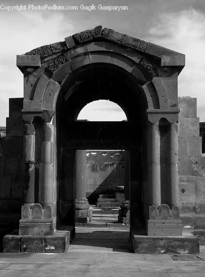 Arch, Column, Pillar, Crypt