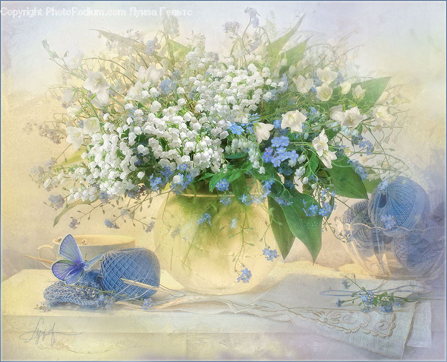 Blossom, Flower, Lilac, Plant, Home Decor, Linen, Tablecloth