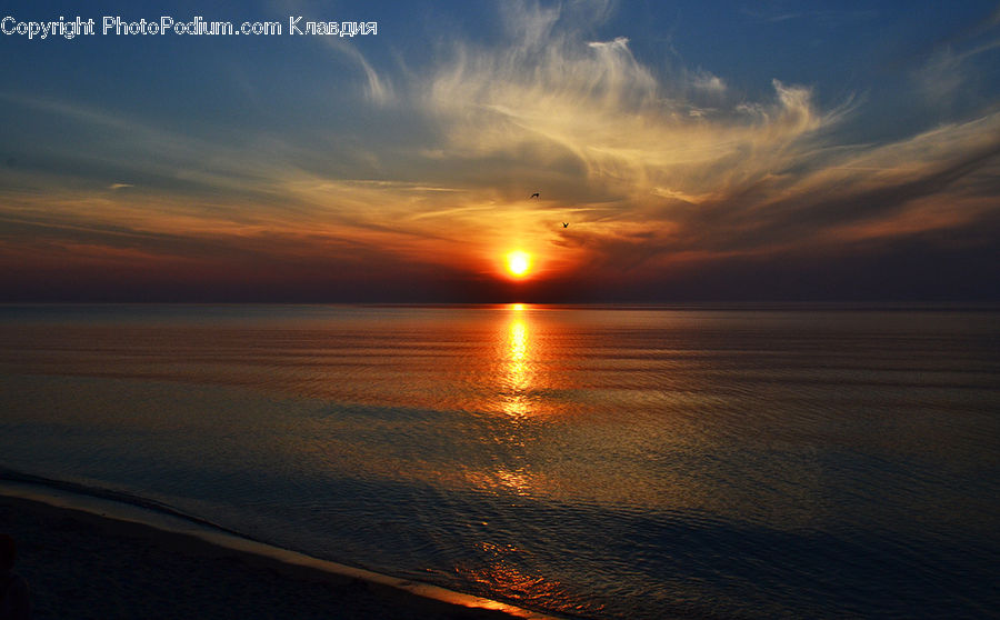 Sun, Dawn, Dusk, Sky, Sunrise, Sunset, Beach
