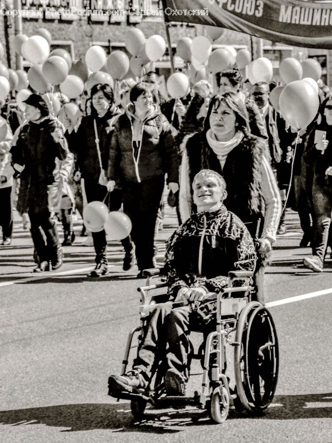 People, Person, Human, Wheelchair, Carnival, Crowd, Festival