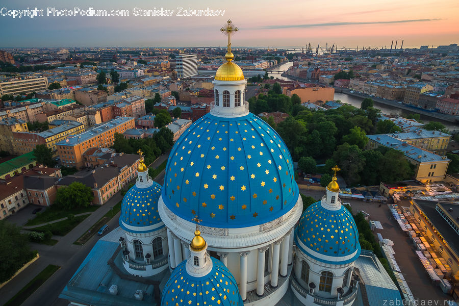 Architecture, Dome, Aerial View, Cathedral, Church, Worship, Downtown
