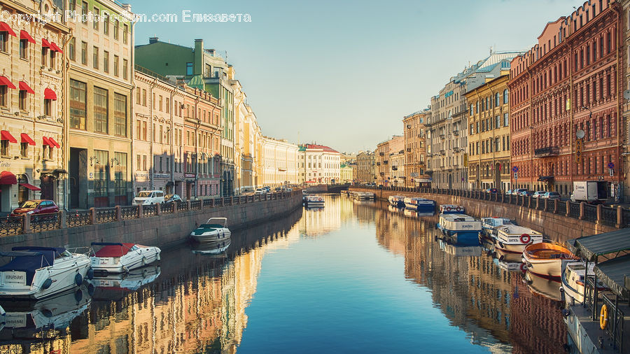 Canal, Outdoors, River, Water, Boat, Watercraft, Dock