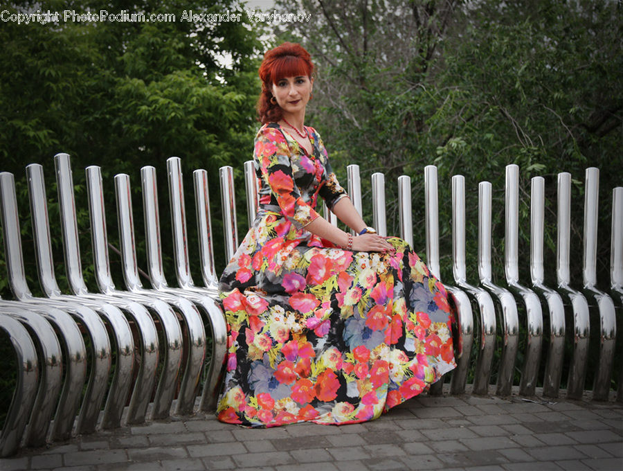 People, Person, Human, Apron, Bench, Clothing, Dress