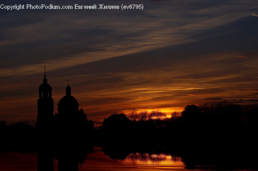 Dawn, Dusk, Red Sky, Sky, Sunrise, Sunset, Outdoors
